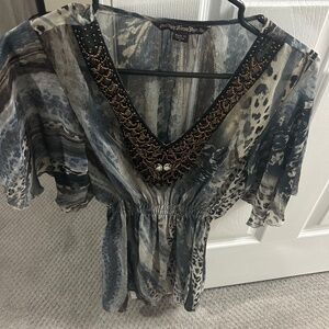Beautiful beaded top with free cami